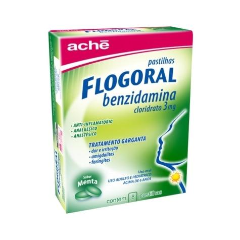 Flogoral Menta 3mg 8 Pastilhas - Imagem 1