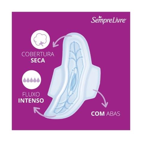 Absorvente Noturno Suave com Abas Sempre Livre 32 Unidades Leve mais Pague menos - Imagem 2