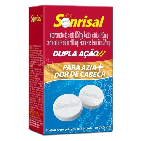 Sonrisal Dupla Ação Sem Sabor 10 Comprimidos Efervescentes - Imagem 1