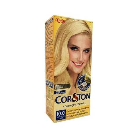 Tintura Cor&ton Niely Coloração Creme 10.0 Louro Ultra CLaro 135g - Imagem 1