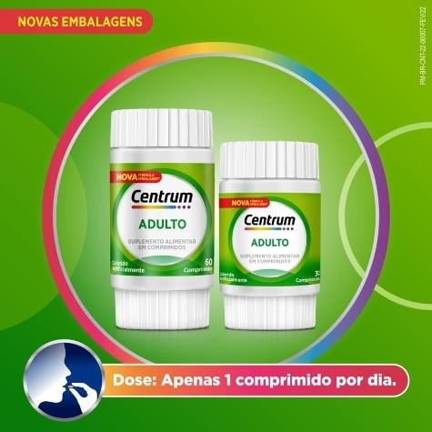 Kit Centrum Adulto 60 Comprimidos + 30 Comprimidos 70% de Desconto - Imagem 2