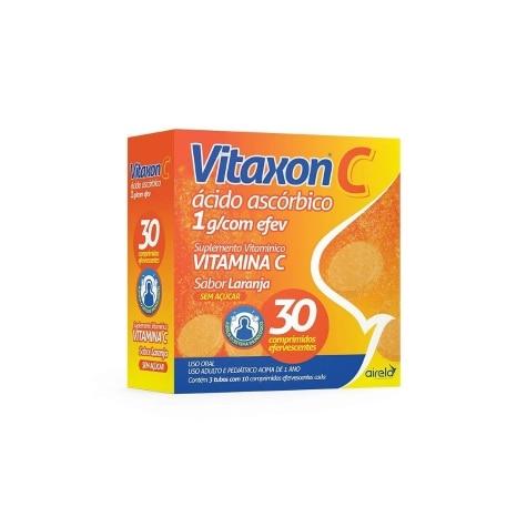Vitaxon C + Zinco Sabor Laranja 30 Comprimidos Efervescentes - Imagem 1