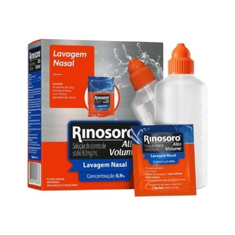 Rinosoro Alto Volume 0,9% 30 Sachês + Frasco Aplicador 250ml - Imagem 1