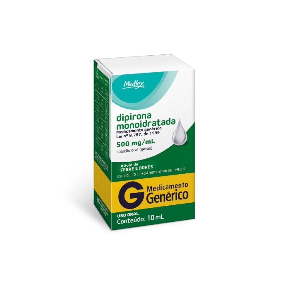 Dipirona Monoidratada Gotas 500mg 10ml Medley Genérico