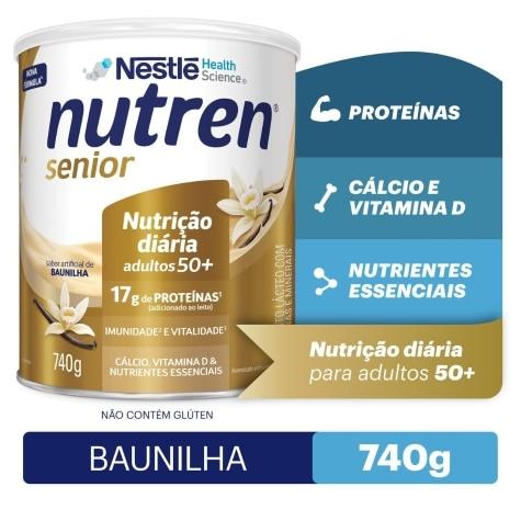 Complemento Alimentar Nutren Senior Sabor Baunilha 740g - Imagem 1