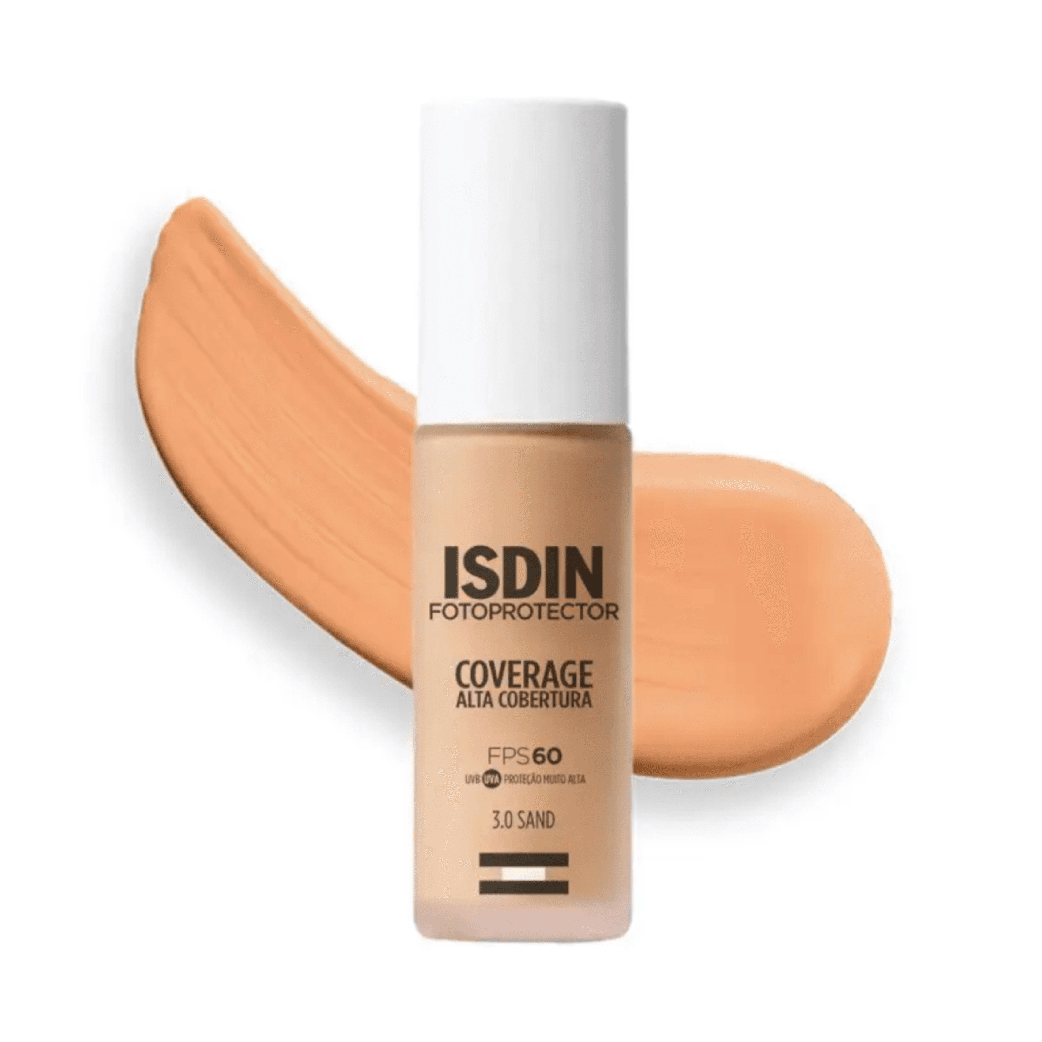 Protetor Solar Facial ISDIN Coverage Alta Cobertura 3.0 Sand FPS60 30g - Imagem 2