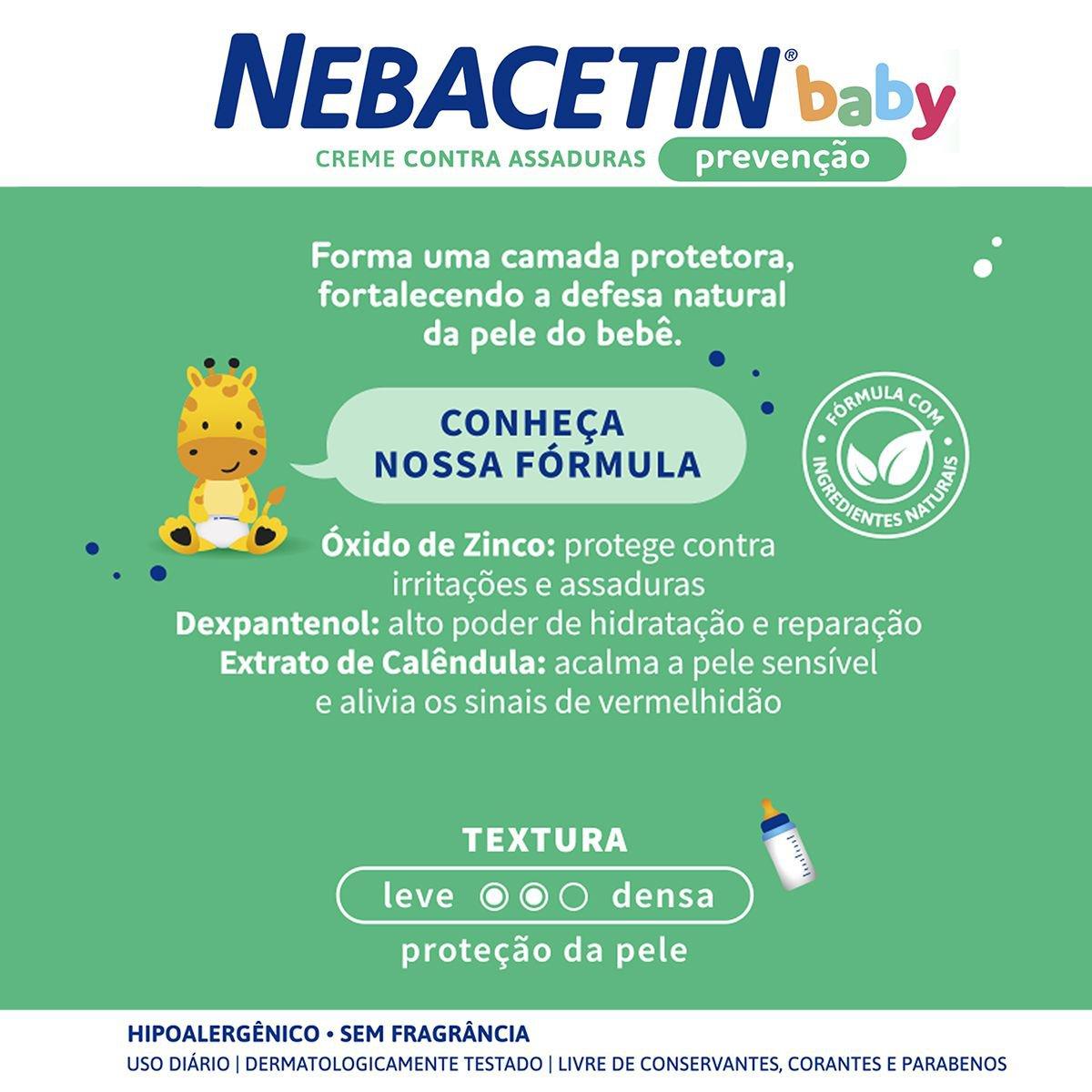 Creme para Assaduras Nebacetin Baby Prevenção Embalagem Ecônomica 120g - Imagem 2