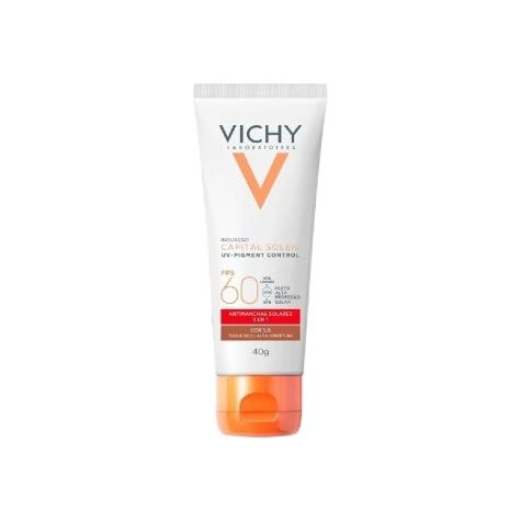 Protetor Solar Facial Vichy UV-Pigment Control FPS60 Cor 5.0 40g - Imagem 1