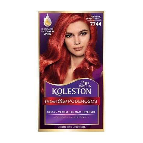 Tintura Koleston Wella Vermelhos Poderoso 7744 Vermelho Super Intenso 157ml - Imagem 1