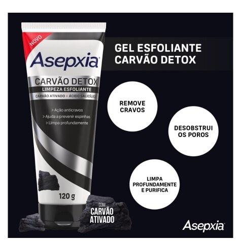 Gel Esfoliante Asepxia Carvão Detox 120g - Imagem 3