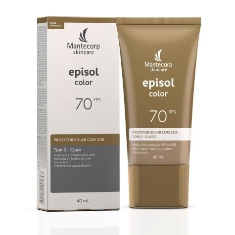Protetor Solar Facial Episol Color FPS70 Cor Claro 40g - Imagem 2