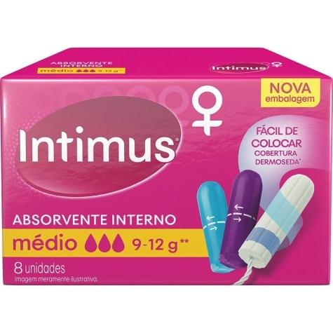Absorvente Interno Intimus Médio 8 Unidades - Imagem 1