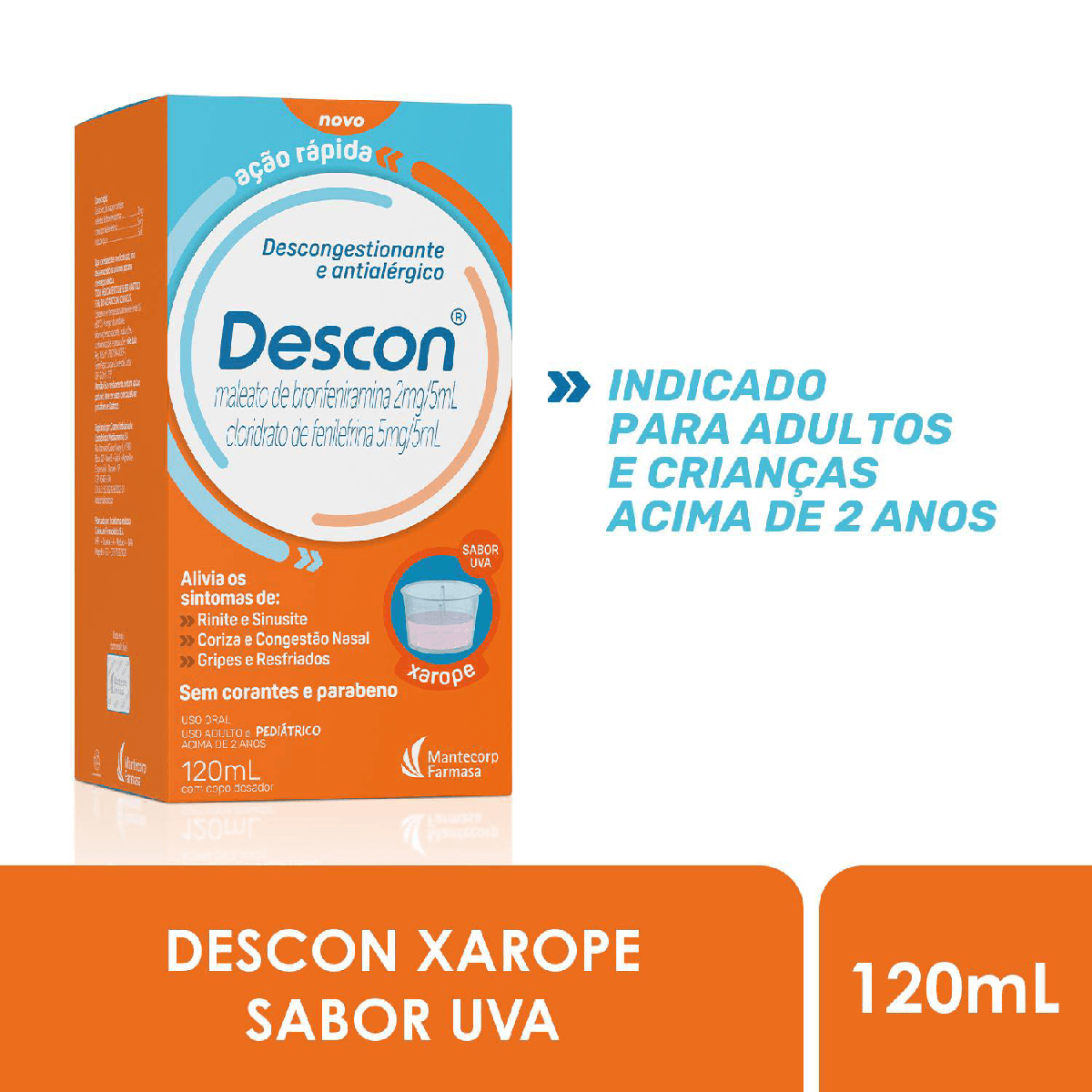 Descon Xarope Sabor Uva 120ml - Imagem 1
