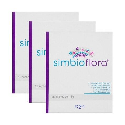 Kit 3 Unidades Simbioflora 15 Sachês 6g - Imagem 1