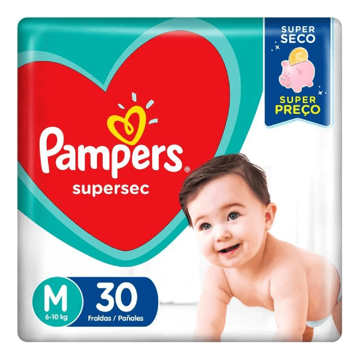 Fralda Pampers Supersec M 30 Unidades - Imagem 1