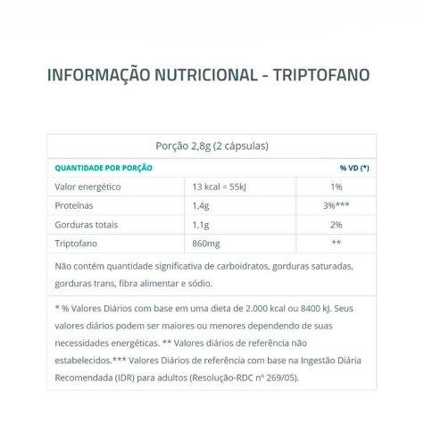 Triptofano 860mg Catarinense 60 Cápsulas - Imagem 2
