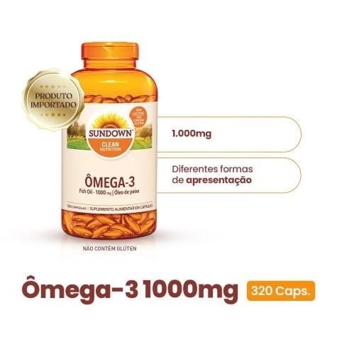 Ômega-3 Fish Oil 1000mg Sundown 320 Cápsulas - Imagem 1