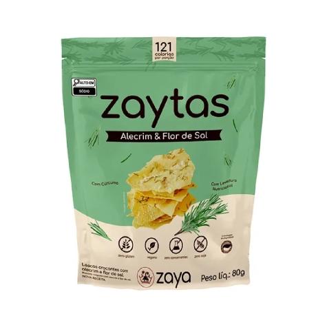 Biscoito Zaya Zaytas Alecrim & Flor de Sal 80g - Imagem 1