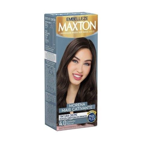 Tintura Maxton Embelleze Creme 4.0 Castanho Natural 100ml - Imagem 1