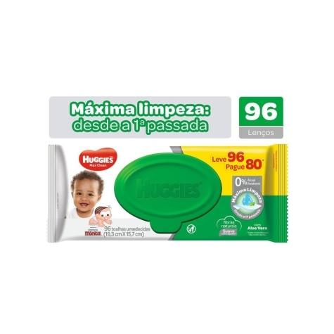 Toalhas Umedecidas Huggies Higiene Superior Embalagem Econômica 96 Unidades - Imagem 1