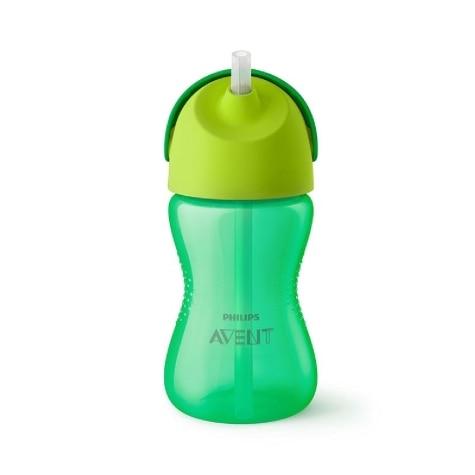 Copo com Canudo Avent Dinossauro Verde 300ml - Imagem 1