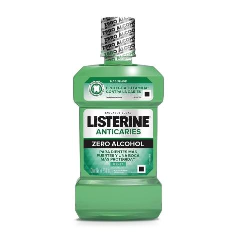 Enxaguante Bucal Listerine Anticáries Menta Suave Sem Álcool 250ml - Imagem 1