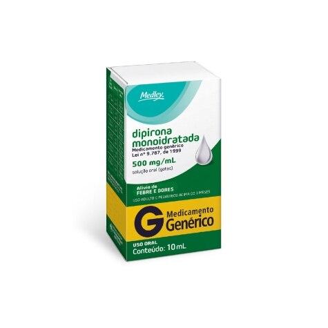 Dipirona Monoidratada Gotas 500mg 10ml Medley Genérico - Imagem 1