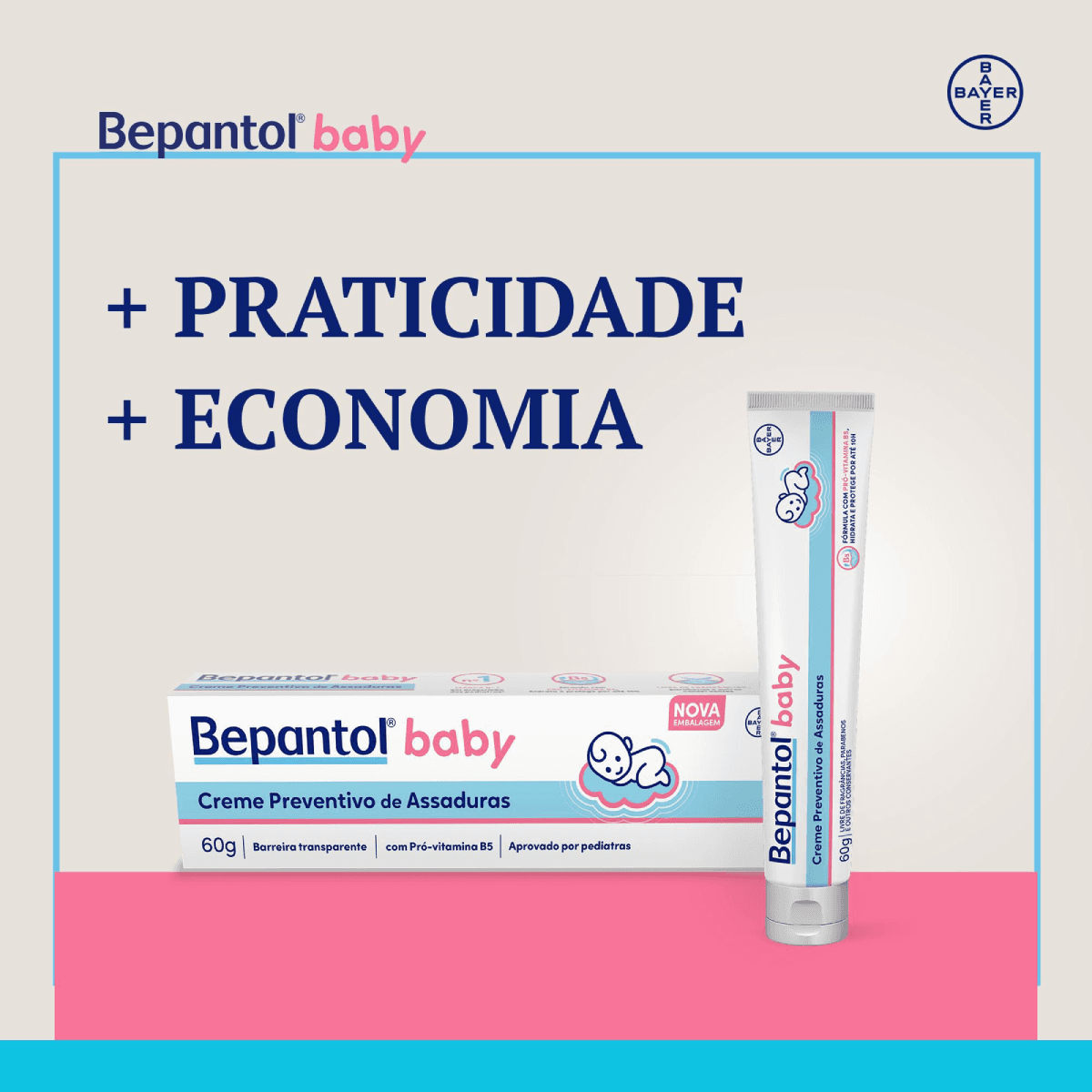 Creme Preventivo de Assaduras Bepantol Baby 60g - Imagem 3