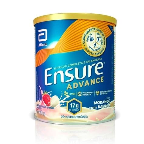Suplemento Alimentar Ensure Advance Sabor Morango com Banana 400g - Imagem 1