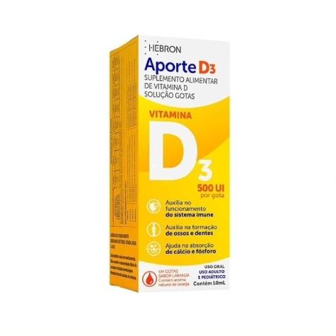 Aporte D3 500UI Solução Oral Sabor Laranja 10ml - Imagem 1