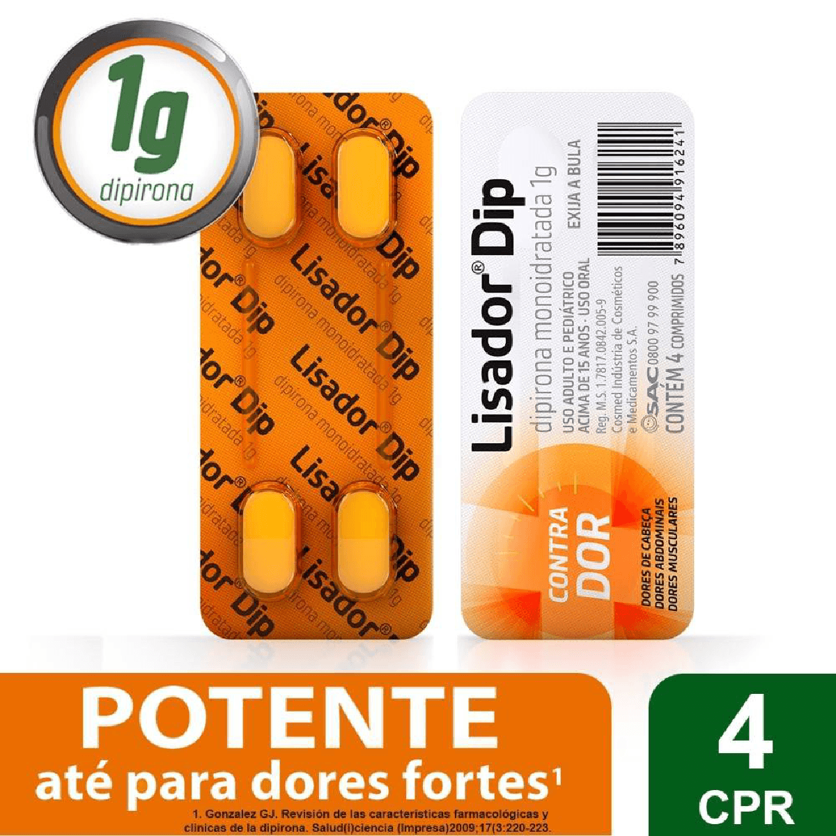 Lisador Dip 1g 4 Comprimidos - Imagem 2