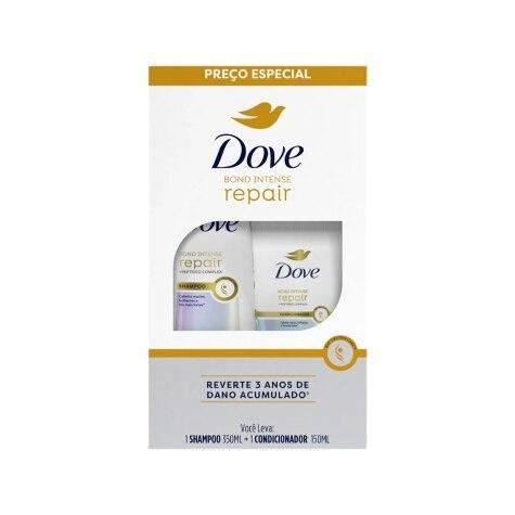 Kit Dove Bond Intense Repair Shampoo 350ml + Condicionador 150ml Preço Especial - Imagem 1