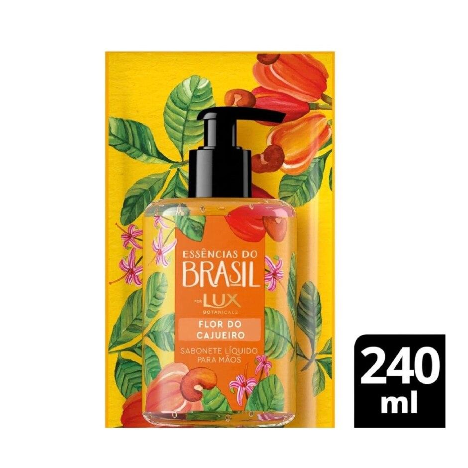 Kit 3 Unidades Sabonete Líquido para as Mãos Lux Essências do Brasil Flor do Cajueiro Refil 240ml - Imagem 1