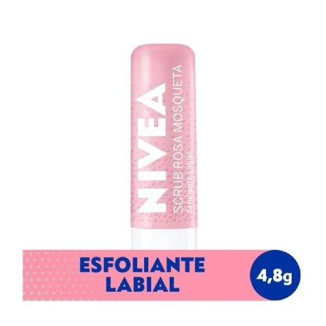 Esfoliante Labial Nivea Scrub Rosa Mosqueta 4,8g - Imagem 1