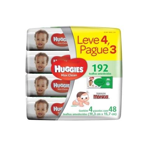 Toalhas Umedecidas Huggies Max Clean 48 Unidades Leve 4 Pague 3 - Imagem 1
