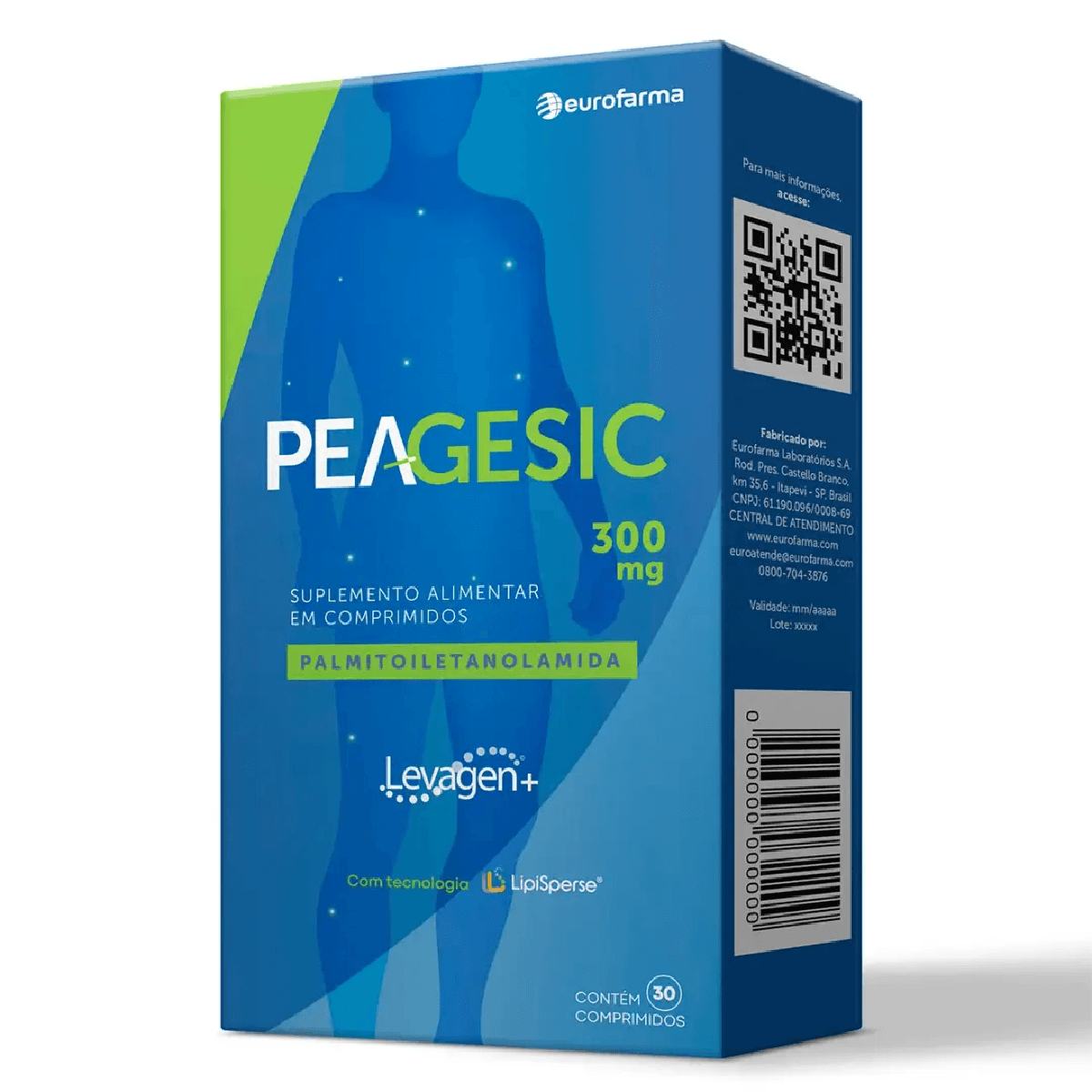 Peagesic Palmitoiletanolamida 300mg 30 Comprimidos - Imagem 1