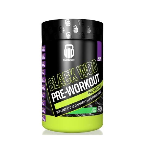 Pré-Treino Wod Nutrition Black Wod Sabor Limão 300g - Imagem 1