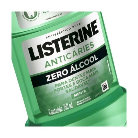 Enxaguante Bucal Listerine Anticáries Menta Suave Sem Álcool 250ml - Imagem 2
