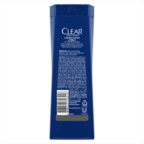 Shampoo Clear Men Limpeza Diária 2 em 1 Anticaspa 200ml - Imagem 2