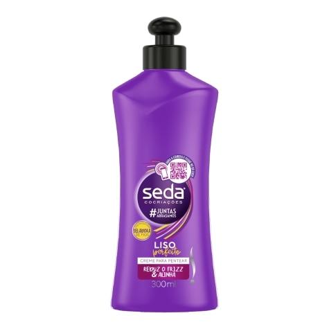 Creme de Pentear Seda Liso Perfeito Cabelo Liso 300ml - Imagem 1