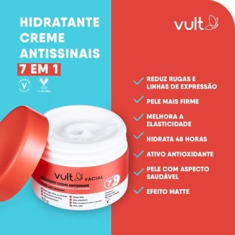 Creme Hidratante Facial Vult Antissinais 7 em 1 100g - Imagem 2
