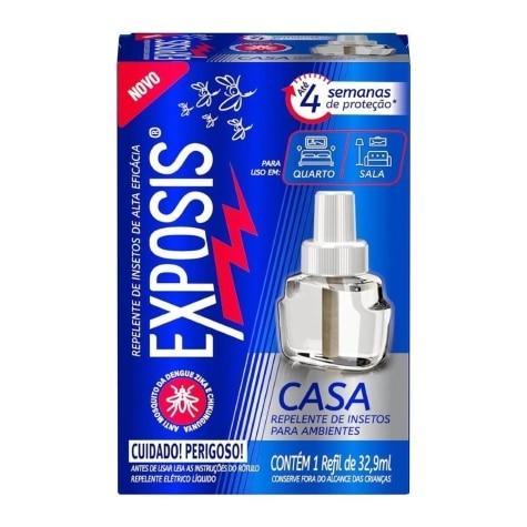 Repelente Elétrico Líquido Exposis Casa Refil 32,9ml - Imagem 1