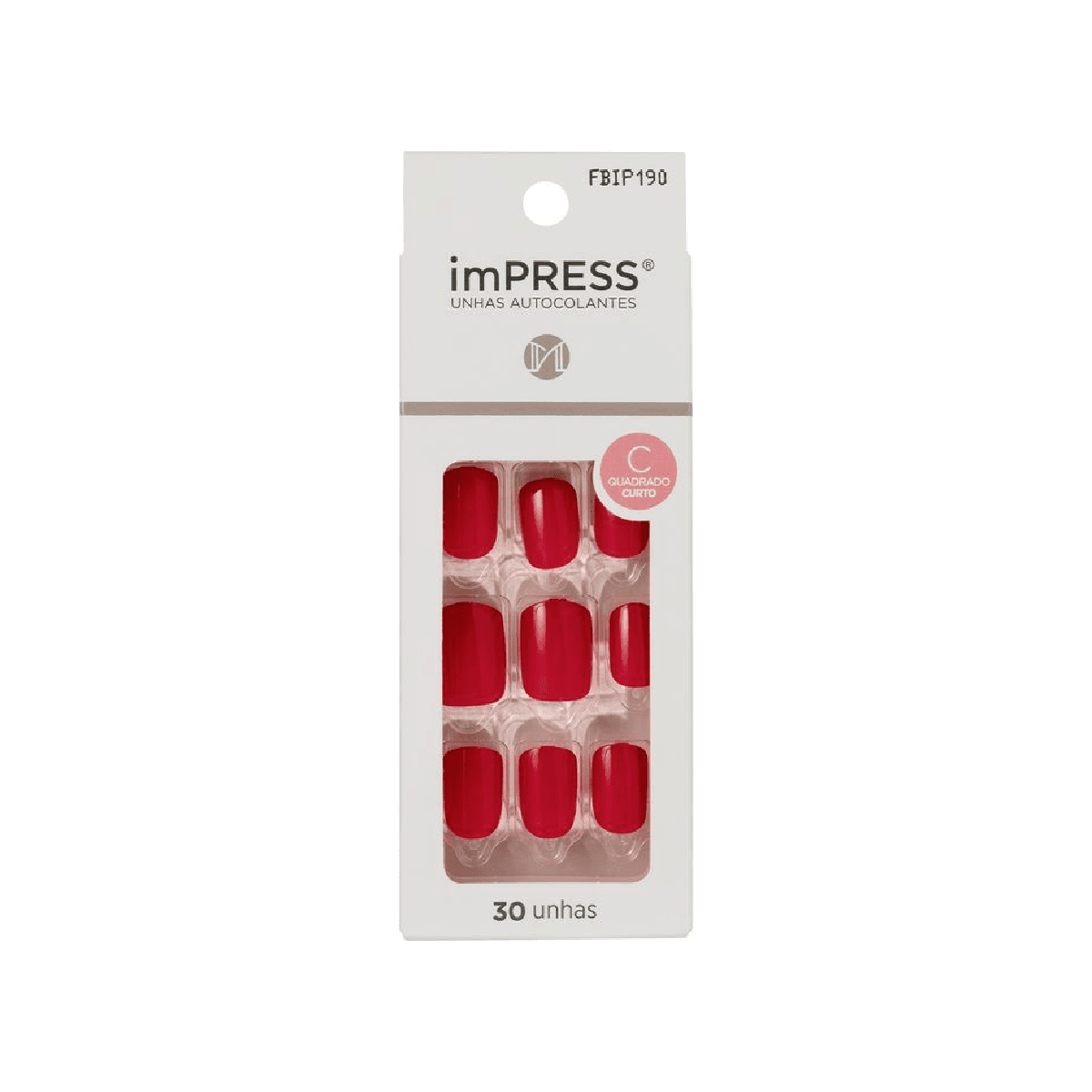 Unhas Postiças Autocolantes Impress Call My Agent Curta 30 Unidades - Imagem 1