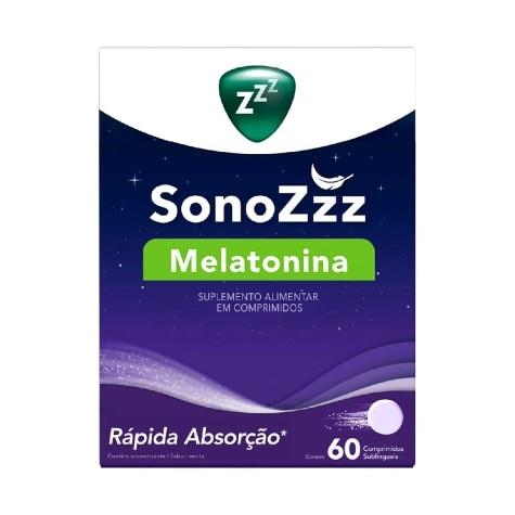 SonoZzz Melatonina Vick Sabor Menta 60 Comprimidos Sublinguais - Imagem 1