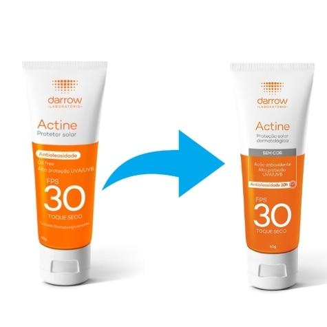 Protetor Solar Facial Actine Toque Seco FPS30 Loção Incolor 40g - Imagem 3