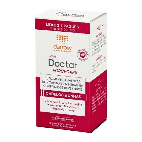 Doctar Forcecaps Cabelos e Unhas 90 Comprimidos - Imagem 1