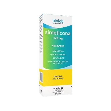 Simeticona 125mg 15 Cápsulas Biolab - Imagem 1