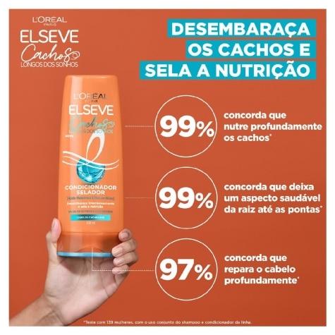 Condicionador Elseve Cachos Longos dos Sonhos Selador Cabelo Seco 400ml - Imagem 4