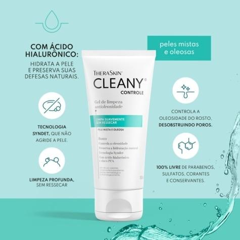 Gel de Limpeza Theraskin Cleany Controle Facial 150ml - Imagem 2