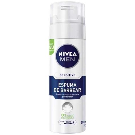Espuma de Barbear Nivea Men Sensitive 193g - Imagem 1